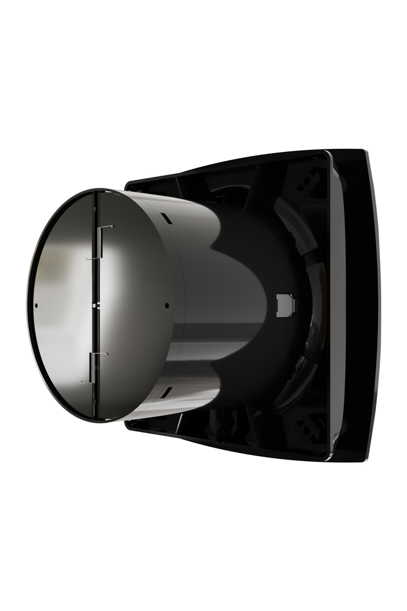 Вентилятор накладной WAVE D100 обр.клапан Black classic ERA